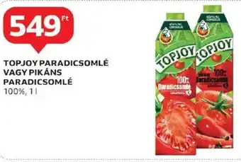 Auchan TOPJOY PARADICSOMLÉ VAGY PIKÁNS PARADICSOMLÉ 1 l ajánlat
