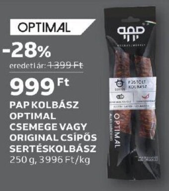 Auchan PAP KOLBÁSZ OPTIMAL CSEMEGE stb. 250 g ajánlat