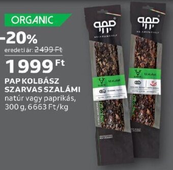 Auchan PAP KOLBÁSZ SZARVAS SZALÁMI 300 g ajánlat