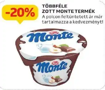 Auchan TÖBBFÉLE ZOTT MONTE TERMÉK ajánlat