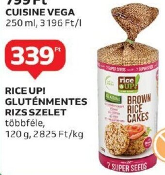 Auchan RICE UP! GLUTÉNMENTES RIZS SZELET 120 g ajánlat