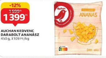 Auchan AUCHAN KEDVENC DARABOLT ANANÁSZ 450 g ajánlat