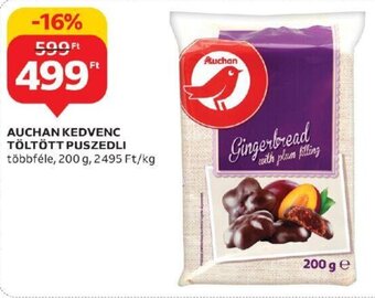 Auchan AUCHAN KEDVENC TÖLTÖTT PUSZEDLI 200 g ajánlat