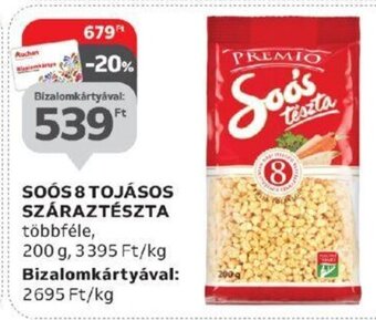 SOÓS 8 TOJÁSOS SZÁRAZTÉSZTA 200 g