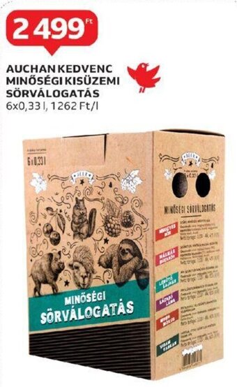 Auchan AUCHAN KEDVENC MINŐSÉGI KISÜZEMI SÖRVÁLOGATÁS 6 x 0,33 l ajánlat