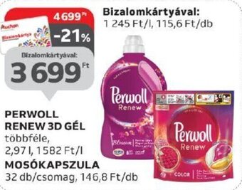 Auchan PERWOLL RENEW 3D GÉL 2,97 l ajánlat