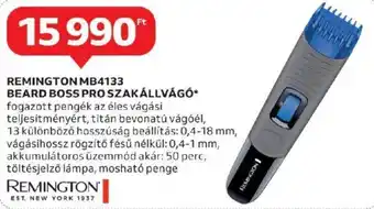 Auchan REMINGTON MB4133 BEARD BOSS PRO SZAKÁLLVÁGÓ 1 db ajánlat