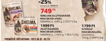 Auchan SHELMA ALUTASAKOS MACSKAELEDEL 4 x 85 g ajánlat