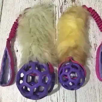 Birka szőrös húzogatós játék hol-ee roller labdával, peak creative hosszú xs