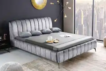 Design ágy rotterdam 160 x 200 cm szürke bársony