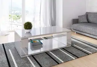 Expedo Bútor Lilla dohányzóasztal, 130x43x70 cm, magasfényű fehér ajánlat