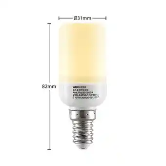Arcchio led fénycső e14 3 w 3000 k 3-as készlet