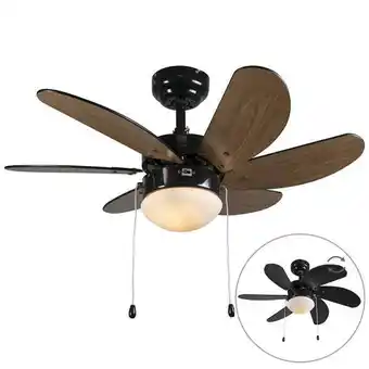 Lámpa és Fény Mennyezeti ventilátor fekete - friss 3 ajánlat