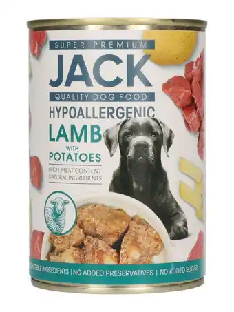 Jack super prémium bárányhús burgonyával pástétom konzerv, hipoallergén - 400 g