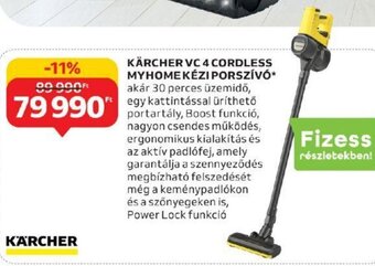 KÄRCHER VC 4 CORDLESS MYHOME KÉZI PORSZÍVÓ 1 db