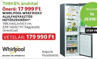 Auchan WHIRLPOOL W5821EOX2 ALULFAGYASZTÓS HŰTŐSZEKRÉNY 1 db ajánlat