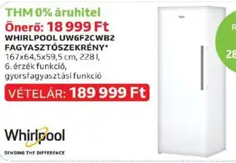 Auchan WHIRLPOOL UW6F2CWB2 FAGYASZTÓSZEKRÉNY 1 db ajánlat