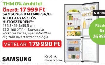Auchan AMSUNG RB34T600FSA/EF ALULFAGYASZTÓS HŰTŐSZEKRÉNY 1 db ajánlat