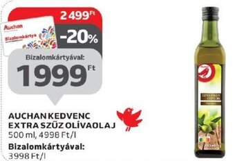 Auchan AUCHAN KEDVENC EXTRA SZŰZ OLÍVAOLAJ 500 ml ajánlat