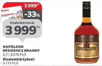Auchan NAPOLEON RÉSIDENCE BRANDY 0,7 l ajánlat