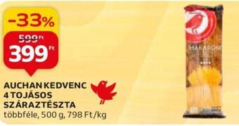 Auchan AUCHAN KEDVENC 4 TOJÁSOS SZÁRAZTÉSZTA 500 g ajánlat