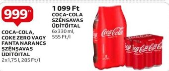 COCA-COLA, COKE ZERO stb. 2 x 1,75 l
