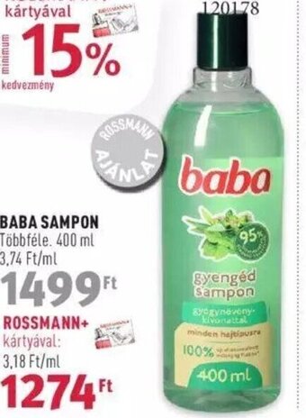 Rossmann BABA SAMPON 400 ml ajánlat
