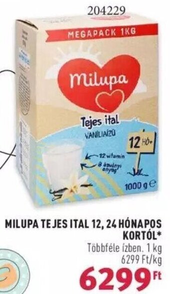 Rossmann MILUPA TEJES ITAL 12, 24 HÓNAPOS KORTÓL 1 kg ajánlat