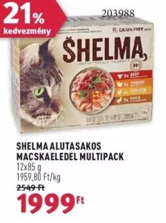 Rossmann SHELMA ALUTASAKOS MACSKAELEDEL MULTIPACK 12 x 85 g ajánlat