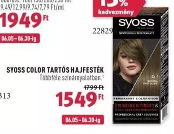 Rossmann SYOSS COLOR TARTÓS HAJFESTÉK 1 db ajánlat