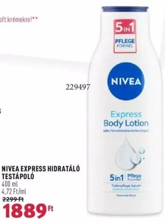 NIVEA EXPRESS HIDRATÁLÓ TESTÁPOLÓ 400 ml