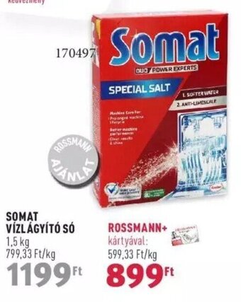 Rossmann SOMAT VÍZLÁGYÍTÓ SÓ 1,5 kg ajánlat
