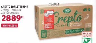Rossmann CREPTO TOALETTPAPÍR 12 tekercs ajánlat