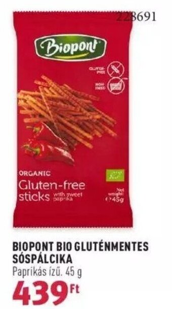 Rossmann BIOPONT BIO GLUTÉNMENTES SÓSPÁLCIKA 45 g ajánlat