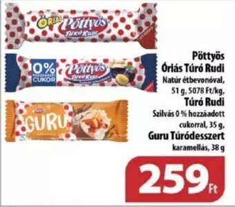 Coop Pöttyös Óriás Túró Rudi stb. 35 - 51 g ajánlat