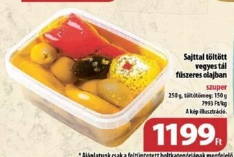 Sajttal töltött vegyes tál fűszeres olajban 150 / 250 g