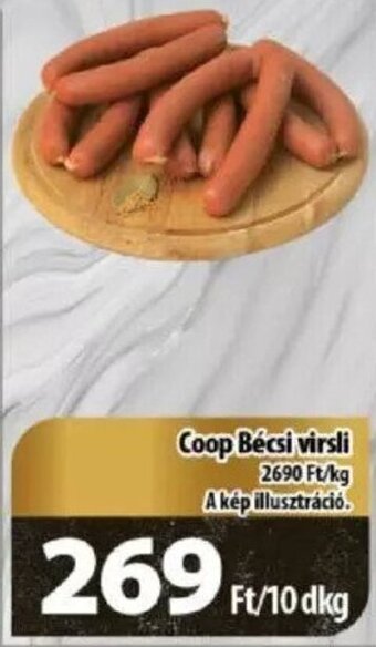 Coop Coop Bécsi virsli 10 dkg ajánlat