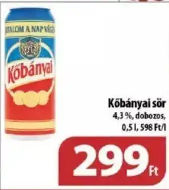 Coop Kobányai sör 0,5 l ajánlat