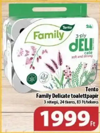 Coop Tento Family Delicate toalettpapír 24 tekercs ajánlat