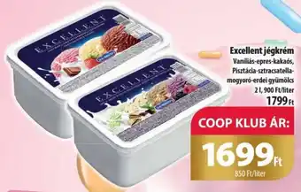 Coop Excellent jégkrém 2 l ajánlat