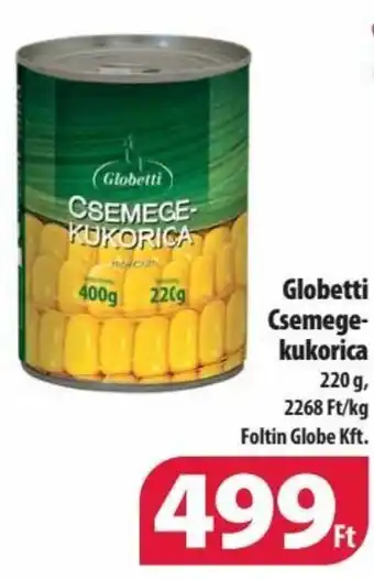 Coop Globetti Csemege- kukorica 220 g ajánlat