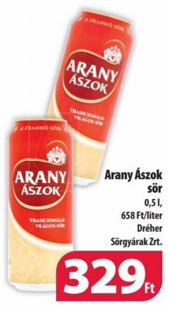 Coop Arany Ászok sör 0,5 l ajánlat