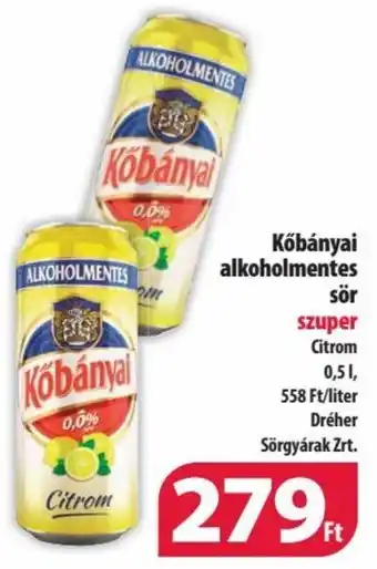 Coop Kőbányai alkoholmentes sör 0,5 l ajánlat