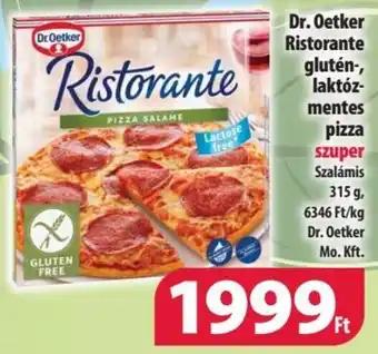 Coop Dr. Oetker Ristorante glutén-, laktózmentes pizza 315 g ajánlat