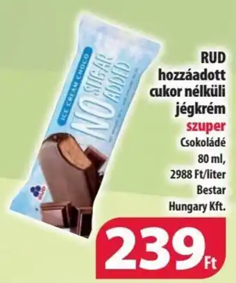Coop Rud hozzáadott cukor nélküli jégkrém 80 ml ajánlat