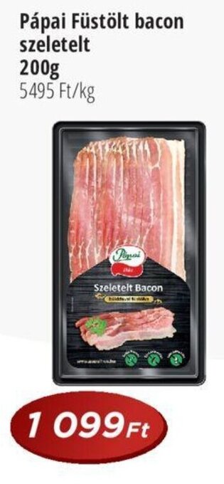 Real Pápai Füstölt bacon szeletelt 200 g ajánlat