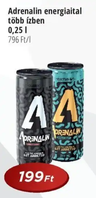 Real Adrenalin energiaital több ízben 0,25 l ajánlat