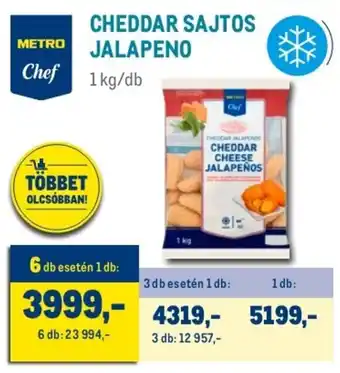 Metro CHEDDAR SAJTOS JALAPENO 1 kg ajánlat