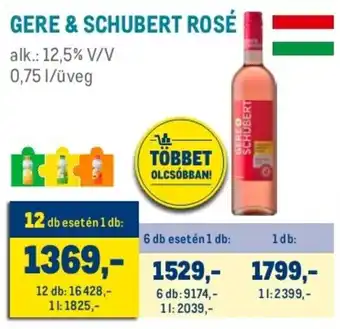 Metro GERE & SCHUBERT ROSÉ 0,75 l ajánlat