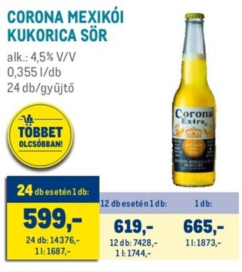 Metro CORONA MEXIKÓI KUKORICA SÖR 0,355 l ajánlat